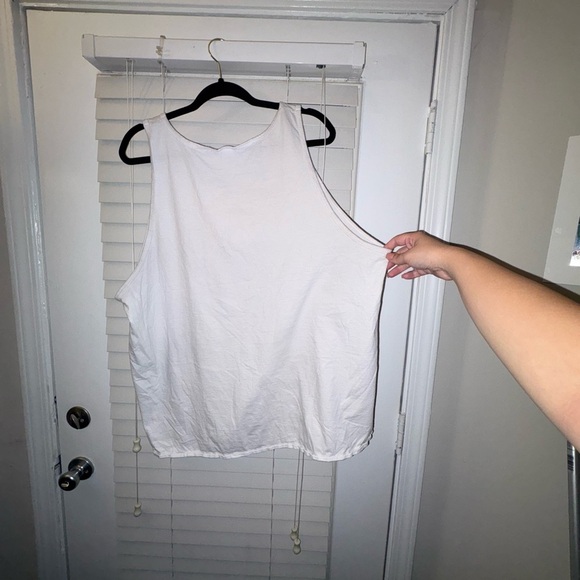 White “Angle” Unisex Tank Top Size 2XL - Picture 4 of 6